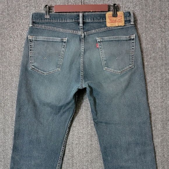 Levis Jeans Men 33x30* Blue 505 Regular Straight American Workwear Stretch Denim - Picture 9 of 14